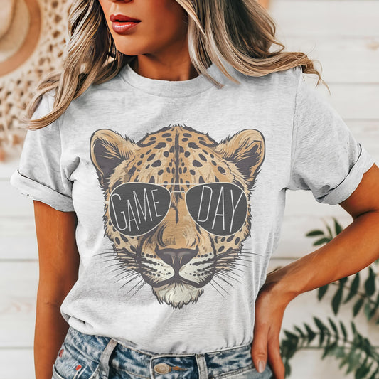 Jaguars with game day glasses game day mascot, football tshirt, football mom tshirt, cute game day tshirt, mascot tshirt, unisex cut tshirt
