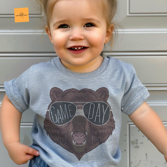 Youth Bears mascot, kids Grizzlies football tshirt, kids basketball tshirt, cute kids game day tshirt, youth mascot tshirt