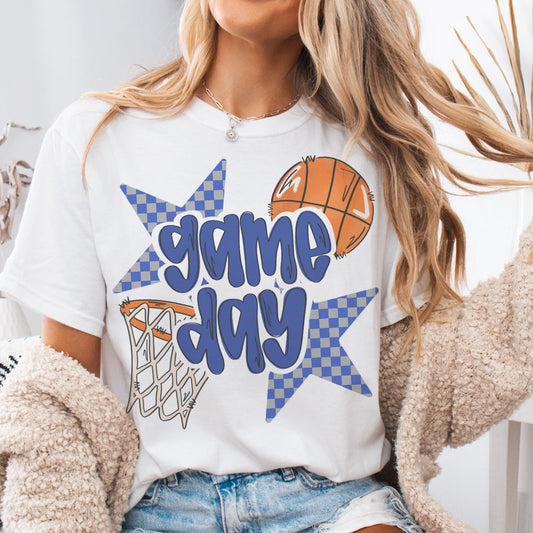 Blue basketball game day, Blue game day football tshirt, football mom tshirt, cute game day tshirt, mascot unisex tshirt