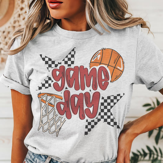Red basketball game day, Red and Black game day football tshirt, football mom tshirt, cute game day tshirt, mascot unisex tshirt