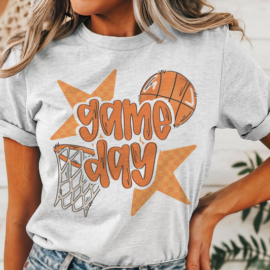 Orange basketball game day, Orange game day football tshirt, football mom tshirt, cute game day tshirt, mascot unisex tshirt