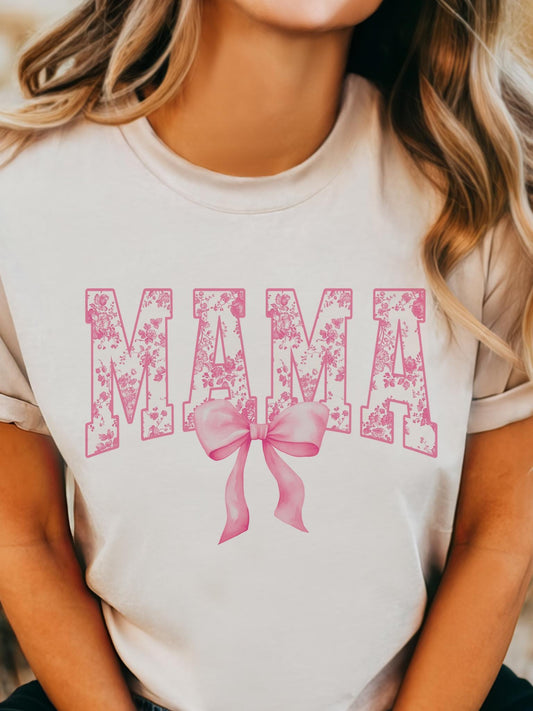 Pink coquette mama coquette aesthetic tshirt, boy mama checkered tshirt multiple color options, cute mama t-shirts, cute mom tshirt.