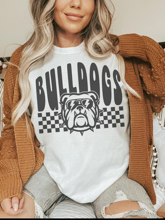 Bulldogs Mascot tshirt, Game Day tshirt, sports mama tshirt, football mom tshirt, cute game day tshirt, mascot tshirt, unisex cut tshirt