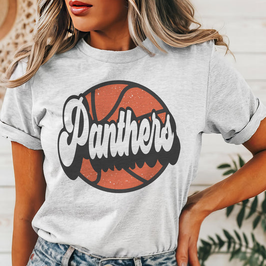 Panthers basketball game day mascot, football tshirt, football mom tshirt, cute game day tshirt, mascot tshirt, unisex cut tshirt
