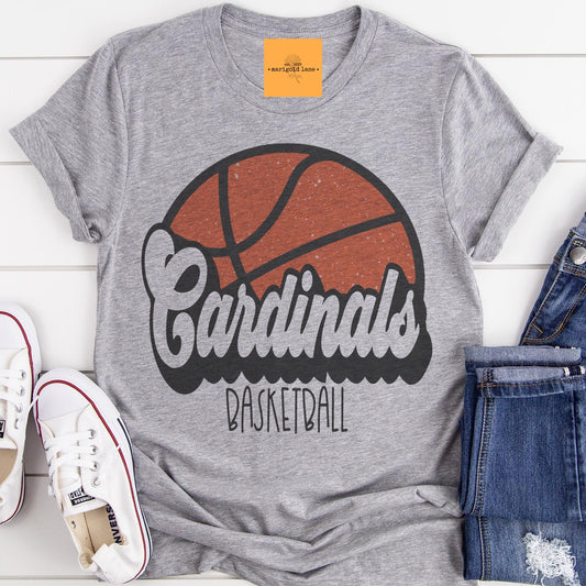 Cardinals Basketball game day  mascot, basketball tshirt, basketball mom tshirt, cute game day tshirt, mascot tshirt, unisex cut tshirt