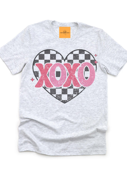 Youth Retro XOXO tshirt, kids heart day tshirt, kids holiday tshirt, youth holiday shirt, cute Valentine’s Day tshirt for kids, unisex cut