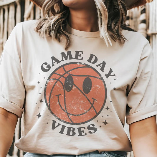 Smiley Game day, basketball tshirt, cute basketball mom tshirt, cute game day tshirt, small town big Pride tshirt unisex cut tshirt