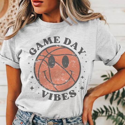 Smiley Game day, basketball tshirt, cute basketball mom tshirt, cute game day tshirt, small town big Pride tshirt unisex cut tshirt