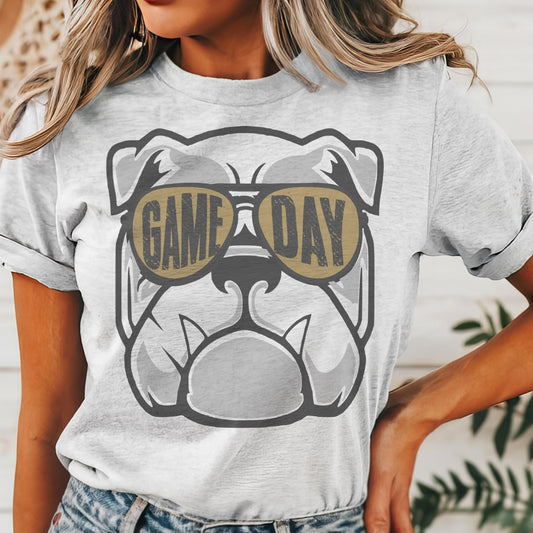 Bulldogs Vegas gold mascot, football tshirt, football mom tshirt, cute game day tshirt, small town big Pride tshirt unisex cut tshirt