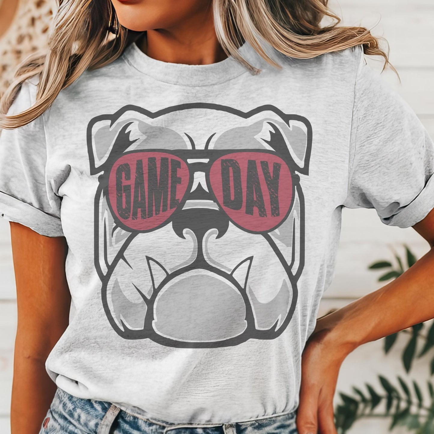 Bulldogs Red mascot, football tshirt, football mom tshirt, cute game day tshirt, small town big Pride tshirt, unisex cut tshirt