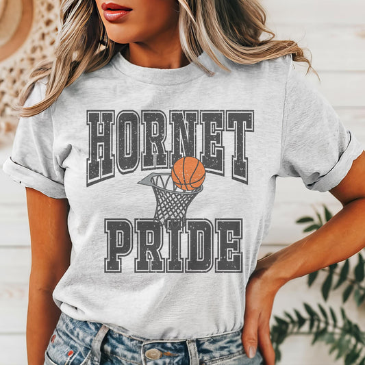 Hornet Pride Basketball, basketball tshirt, football mom tshirt, cute game day tshirt, small town big Pride tshirt, unisex cut tshirt
