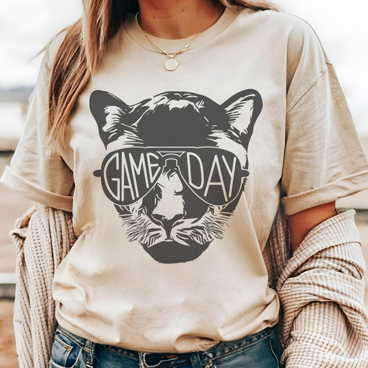 Panthers mascot, football tshirt, football mom tshirt, cute game day tshirt, small town big Pride tshirt, unisex cut tshirt