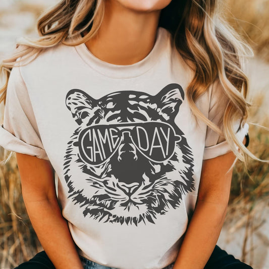 Tigers game day mascot, football tshirt, football mom tshirt, cute game day tshirt, mascot tshirt, unisex cut tshirt
