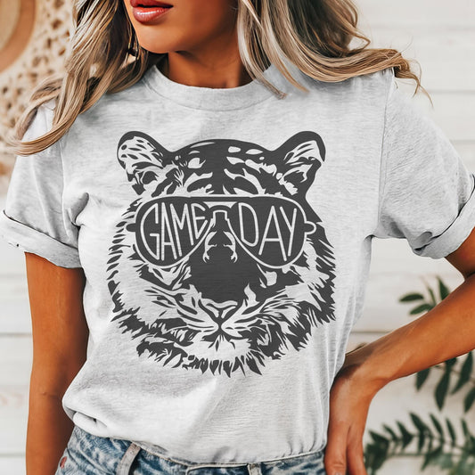 Tigers game day mascot, football tshirt, football mom tshirt, cute game day tshirt, mascot tshirt, unisex cut tshirt