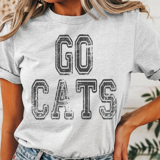 Preppy Wildcats mascot tshirt, Go Cats tshirt, football mom tshirt, cute game day tshirt, mascot tshirt, unisex cut tshirt