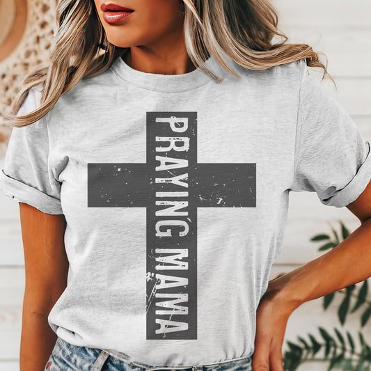 Praying Mama tshirt , retro Christian tshirt , smiley, Christian jesus loves you , church tshirt, pastor gift,  unisex T-shirt