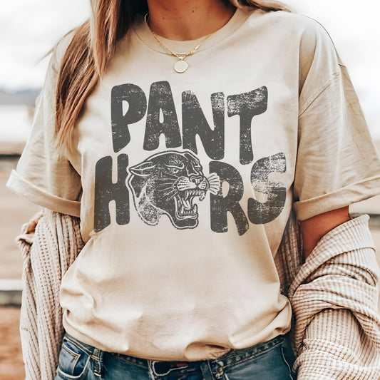 Preppy Panthers mascot tshirt, football tshirt, football mom tshirt, cute game day tshirt, mascot tshirt unisex cut panthers tshirt