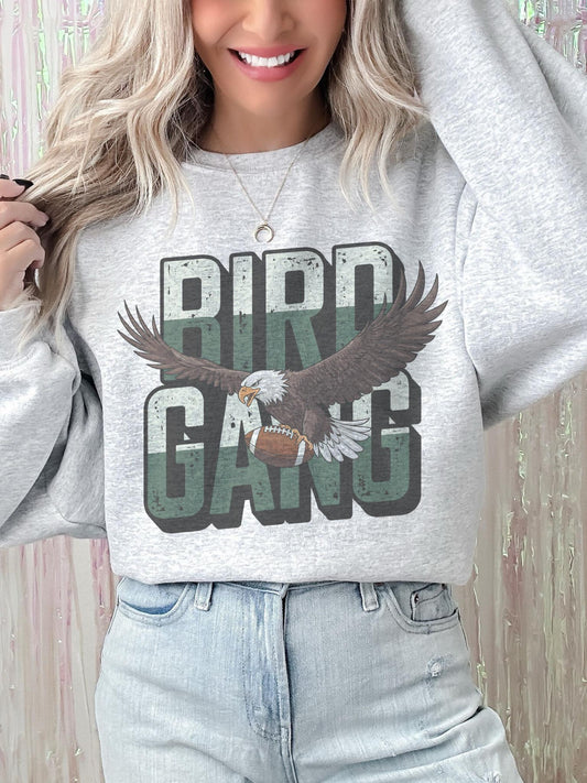 Philadelphia football, PA Football game day football, cute game day shirt, retro bird gang retro football team crewneck ash sweatshirt