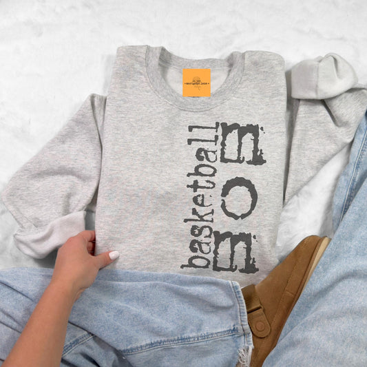 Basketball mom vintage game day, Varsity game day basketball , sports mom crewneck, cute game day sweatshirt, Heather ash unisex sweatshirt