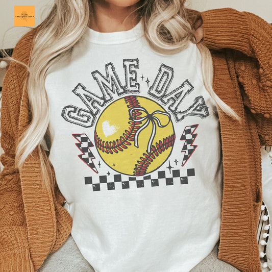 Softball game day, cute softball t-shirts, Softball mom tshirt, retro softball tshirt, cute game day tshirt, ballpark mama unisex cut tshirt