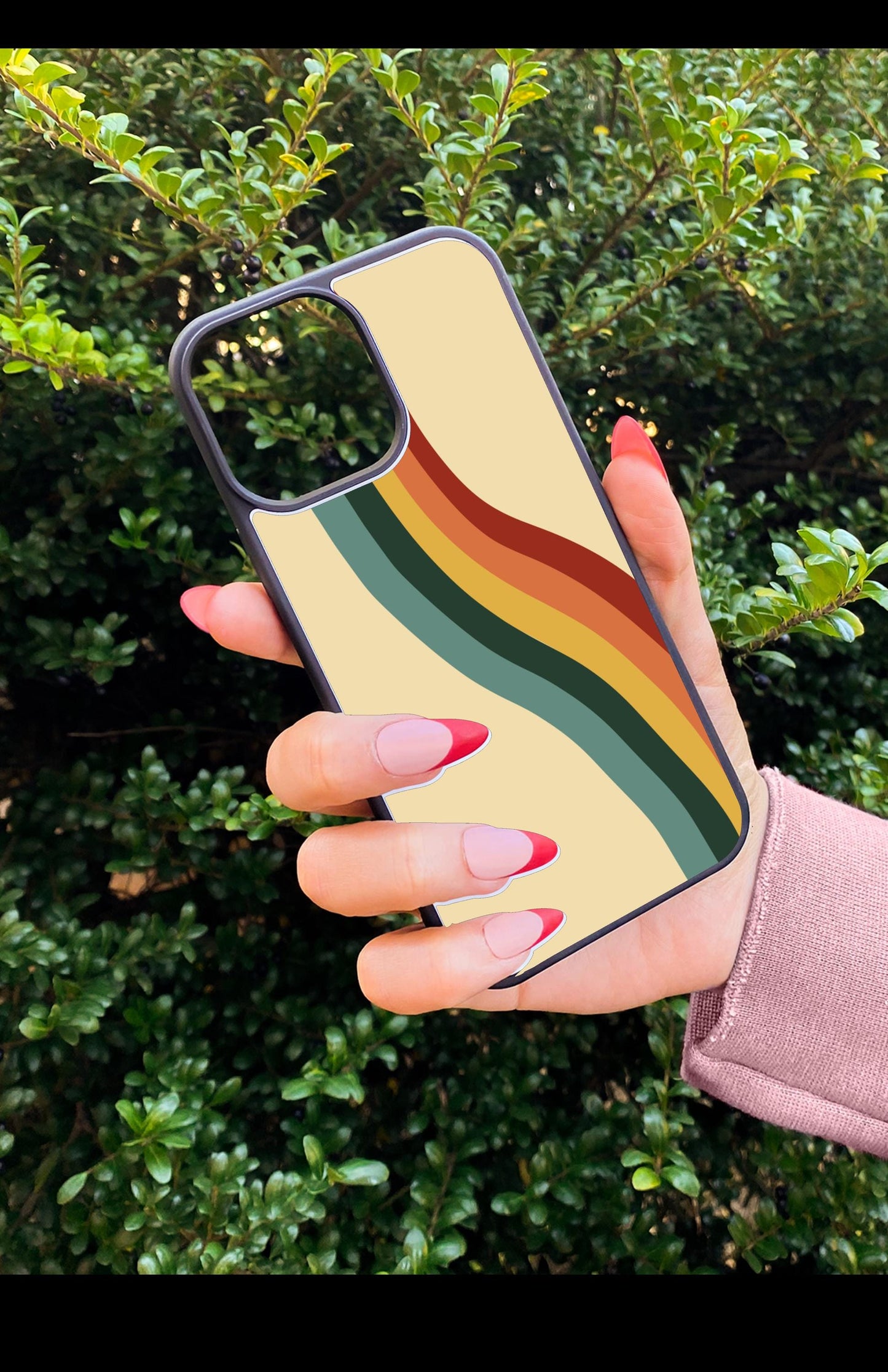 Retro Rainbow phone case, cute retro phone case, phone cases, cute inexpensive phone cases, colorful phone case, 70s aesthetic phone case,