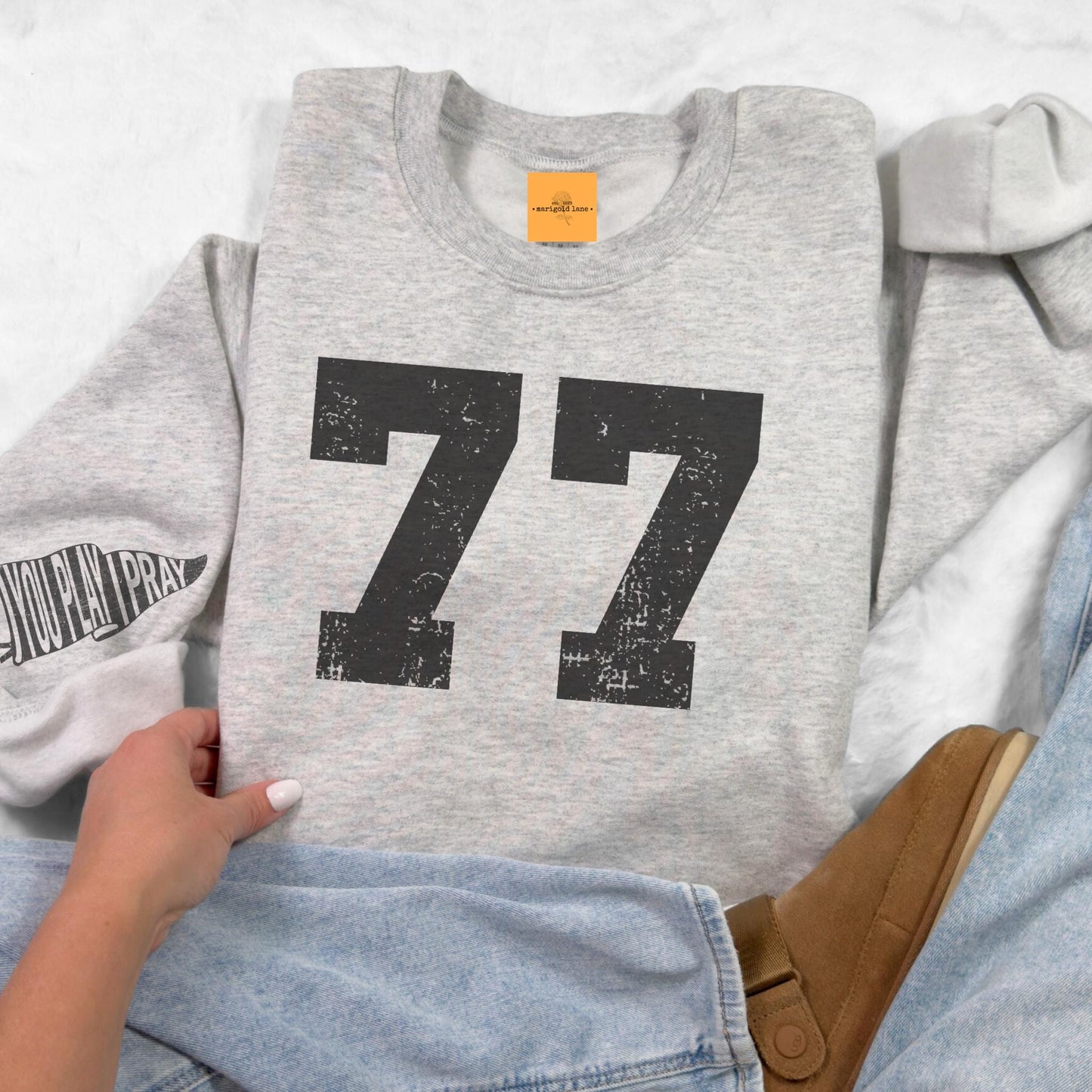 Custom team number moms game day, Varsity game day basketball, cute mom of player game day sweatshirt, Heather ash unisex sweatshirt