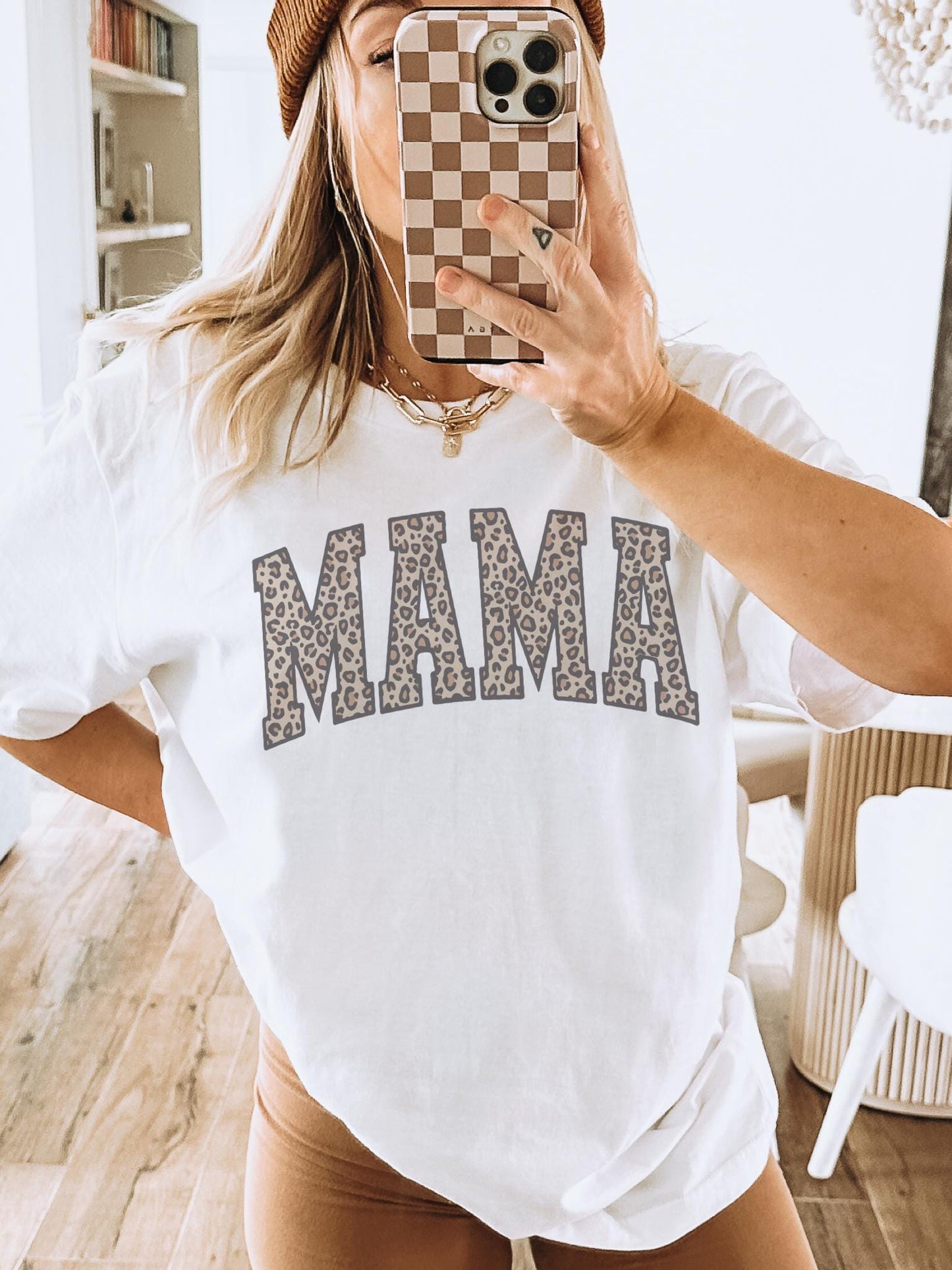 Leopard Mama coquette tshirt, mama of a son checkered tshirt multiple color options, cute cheetah mama t-shirts, coquette mom tshirt.