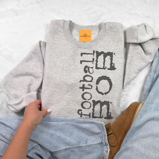 Football mom vintage game day, Varsity game day football , sports mom crewneck, cute game day sweatshirt, Heather ash unisex sweatshirt