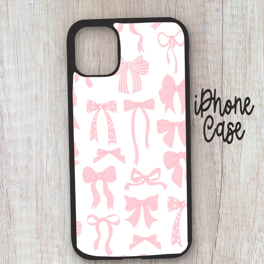 Coquette pink bow Phone case, cute retro phone case, phone cases, cute inexpensive phone cases, coquette phone case, leopard phone case,